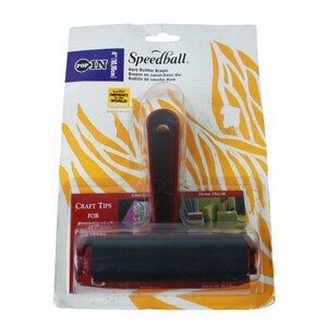 Speedball Pop-In 4" Hard Rubber Brayer For Crafting Stamping & Home Decor